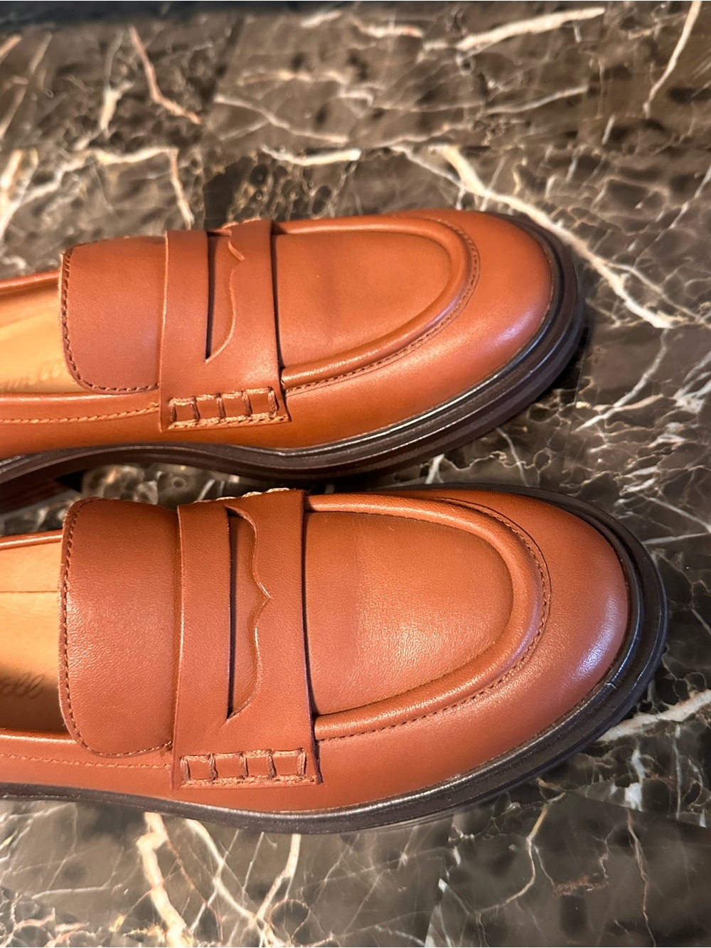 Madewell Tan Leather Penny Loafers - Picture 3 of 4
